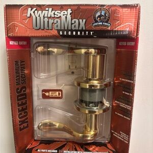 Kwikset UltraMax Gold Door Handle Set